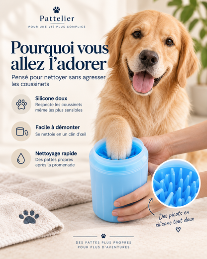 Pattelier CleanPaw™ – Nettoyeur de pattes pour chien