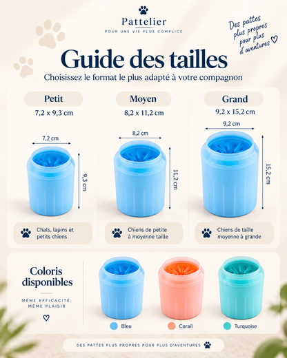 Pattelier CleanPaw™ – Nettoyeur de pattes pour chien