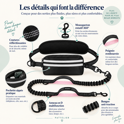 Pattelier Move™ – Laisse mains libres pour chien