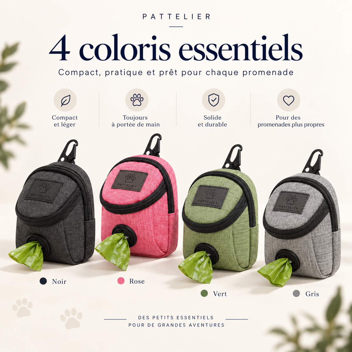 Pattelier Pocket™ – Sac de promenade & distributeur de sacs