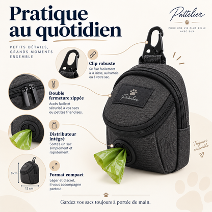 Pattelier Pocket™ – Sac de promenade & distributeur de sacs